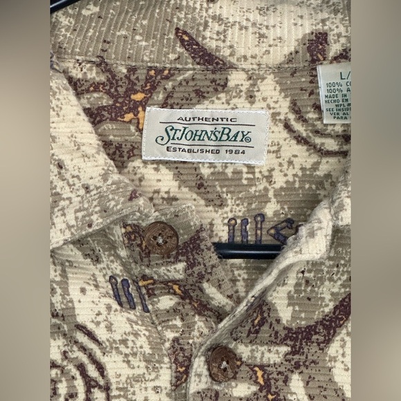 Vintage 90s St. John’s Bay Hawaiian Polo Shirt | Men’s L | Retro Abstract Print - Picture 2 of 5